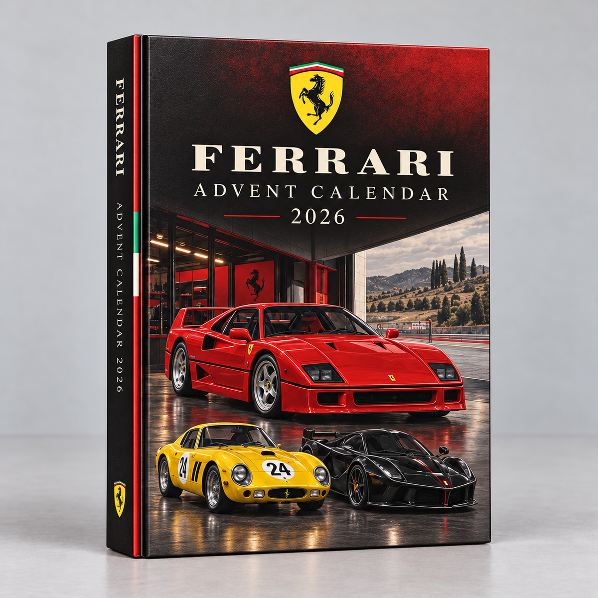 Ferrari Advent Calendar closed box — product concept