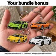 Lamborghini Advent Calendar — 10 keychain designs